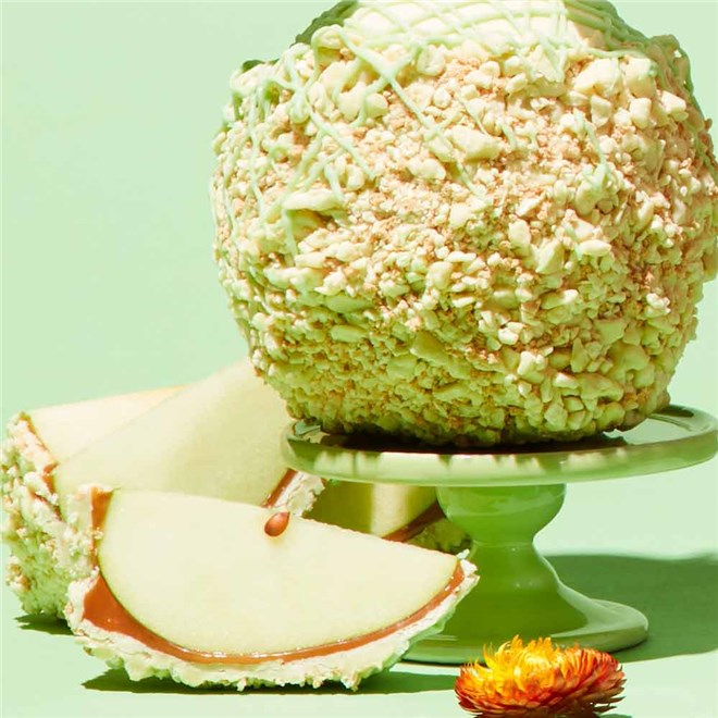Mrs Prindables Key Lime Peacock Jumbo Caramel Apple