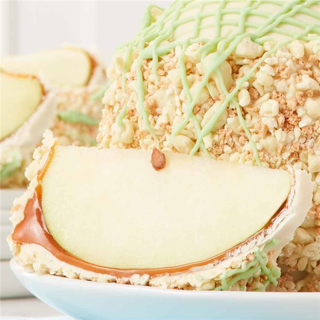 Mrs Prindables Key Lime Peacock Jumbo Caramel Apple