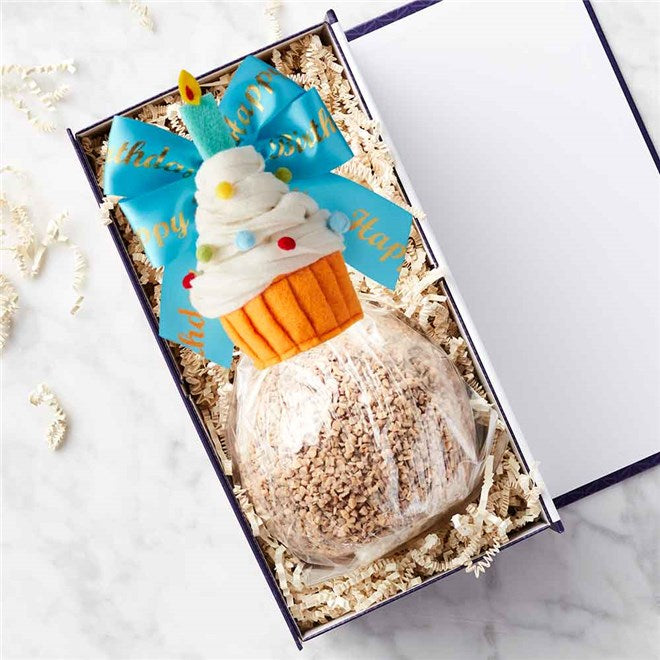 Mrs Prindables Toffee Walnut Happy Birthday Cupcake Jumbo Caramel Apple