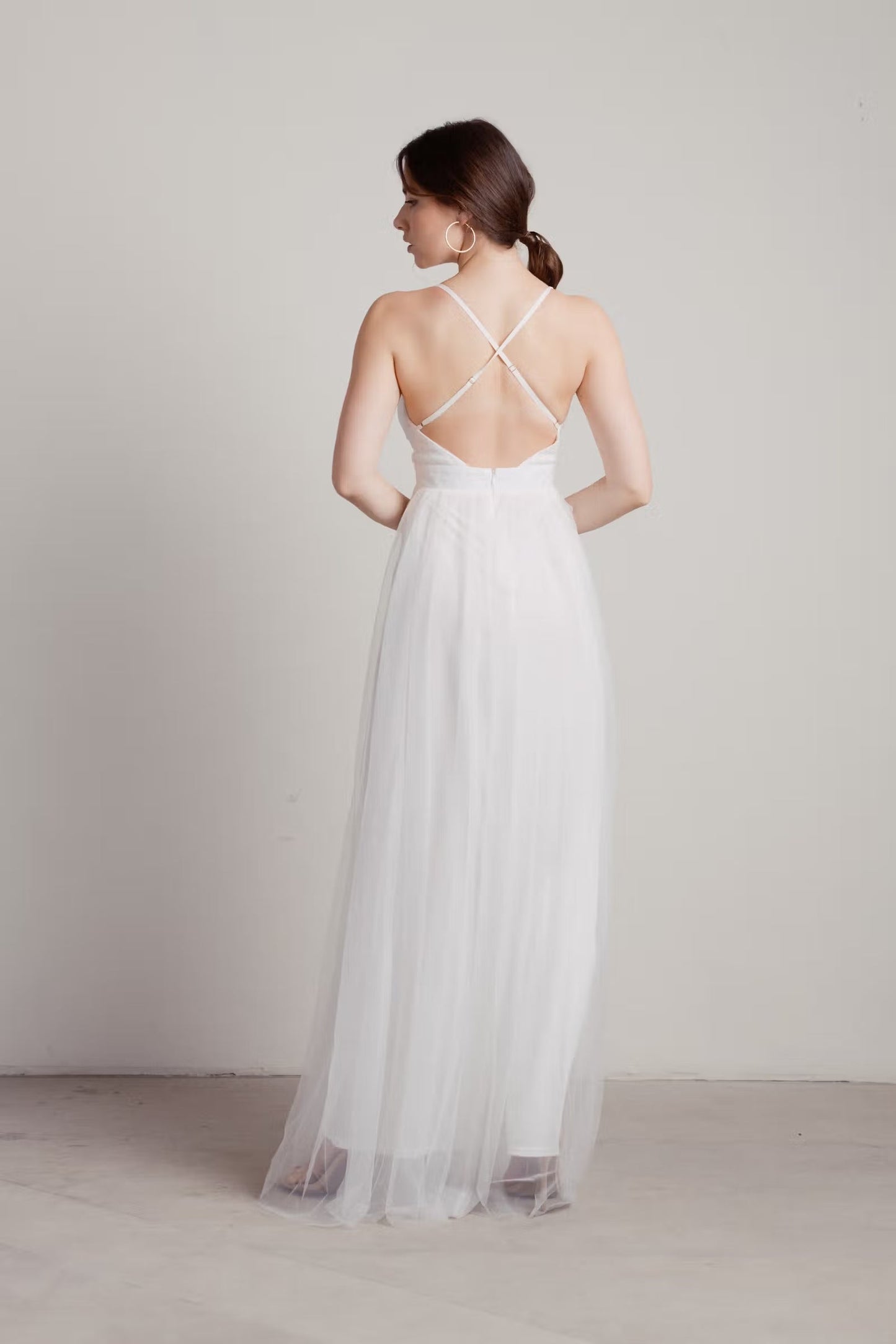 Tobi Here To Slay Plunging High Slit Maxi Dress