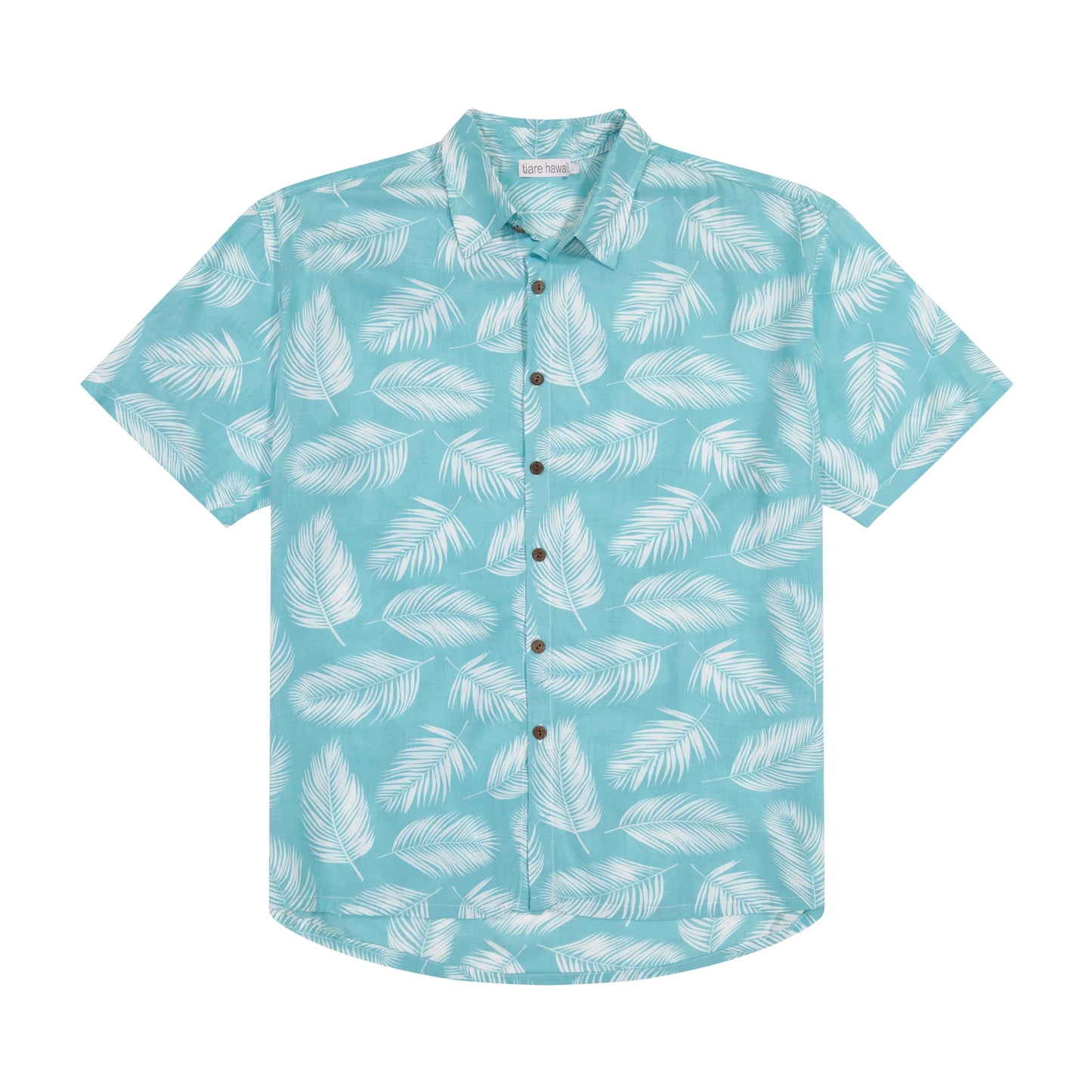 Tiare Hawaii Aloha Shirt - Palm Dusty Blue