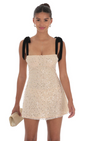 Lucy in the Sky Sequin Velvet Strap Dress