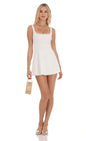 Lucy in the Sky Embroidered Trim A-line Dress