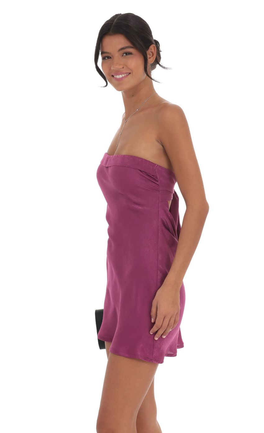 Lucy in the Sky Satin Strapless Slip Dress 1