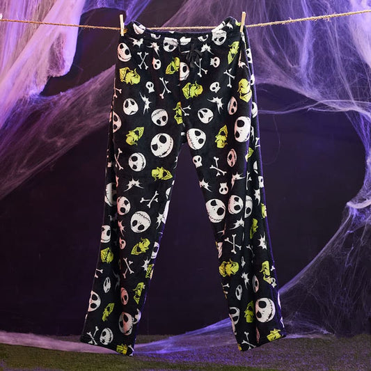 Cracker Barrel Jack and Oogie Boogie Black Lounge Pants