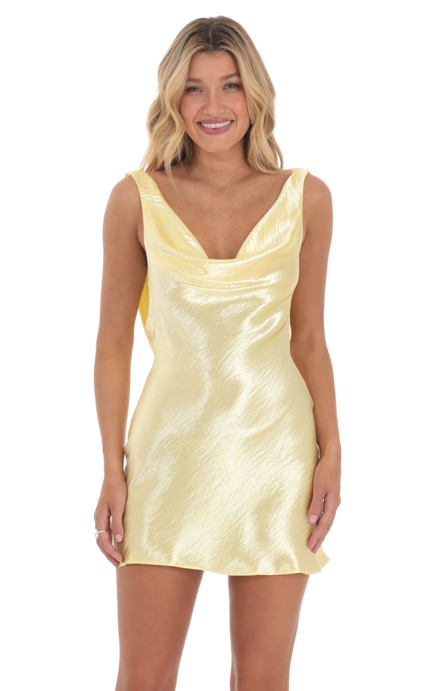 Lucy in the Sky Satin Open Back Dress