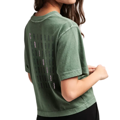 Crio Bru Branded Women’s Relaxed Crop Tee - Sage