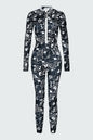 Watskin Sunwear Jenna Catsuit in Black and White Floral