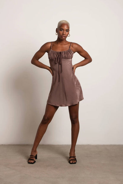Tobi In My Element Ruched Bust Skater Mini Dress x2