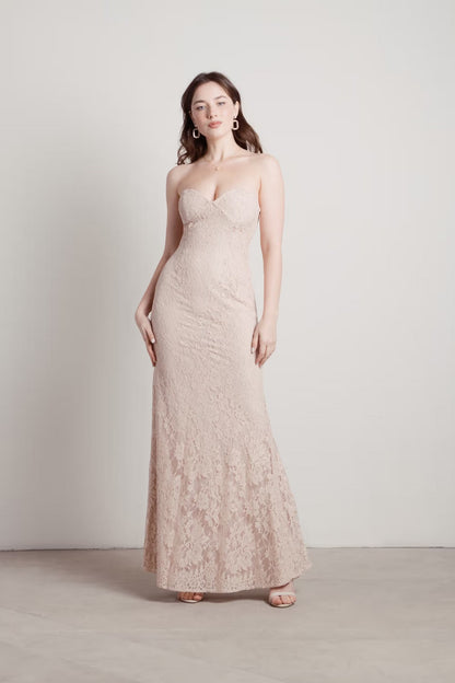 Tobi Adelyn Lace Sweetheart Maxi Dress