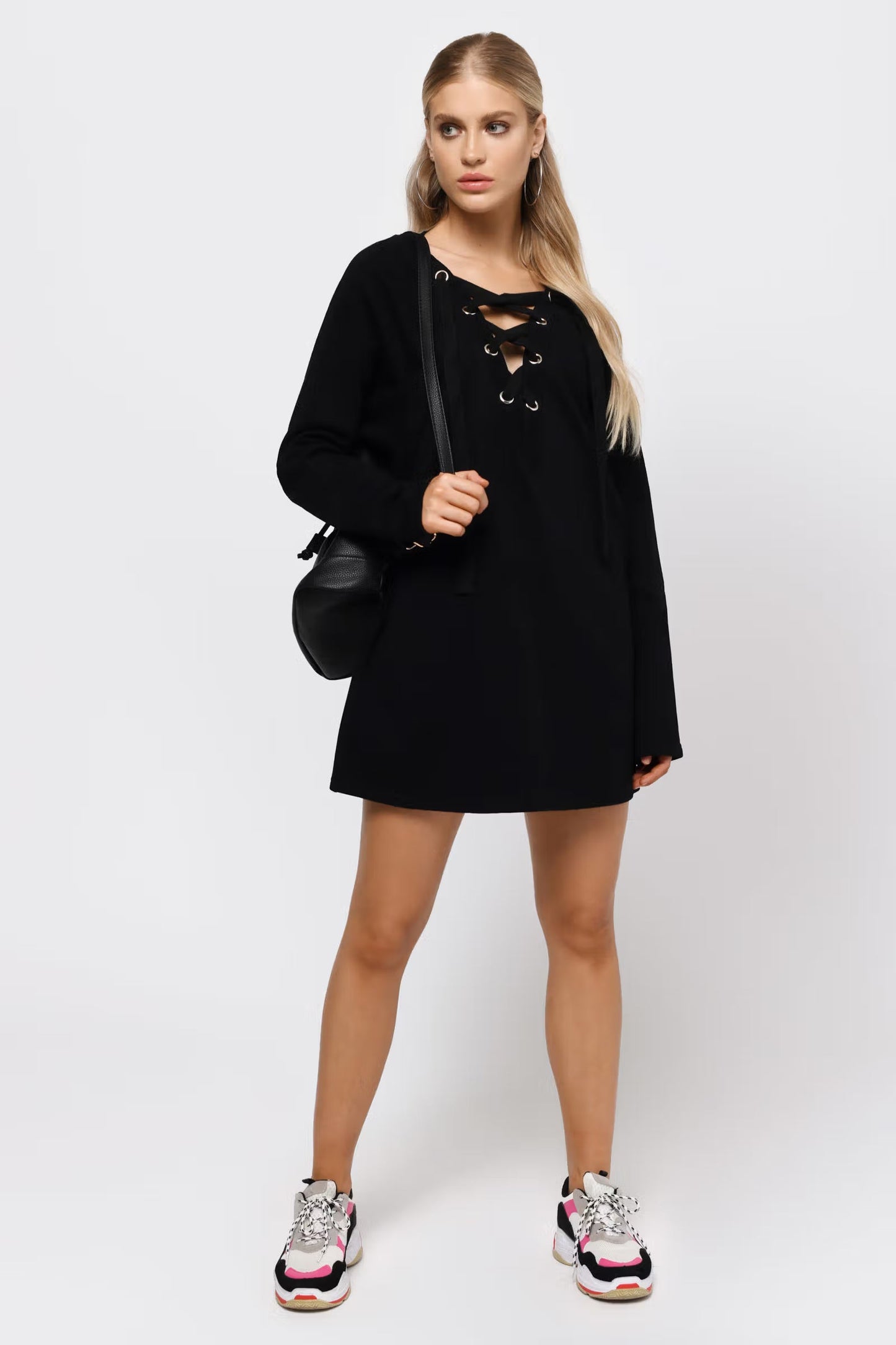 Tobi Sophia Lace Up Mini Dress x2