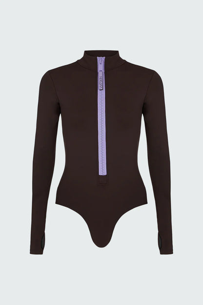 Watskin Sunwear Ryann Bodysuit in Mocha
