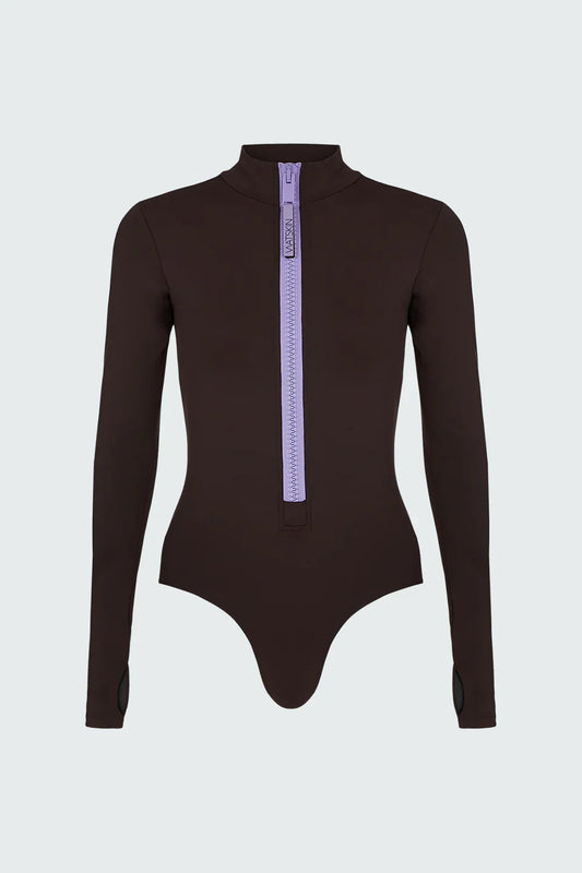 Watskin Sunwear Ryann Bodysuit in Mocha