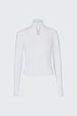 Watskin Sunwear Mia Ribbed 1/2 Zip Pullover in White