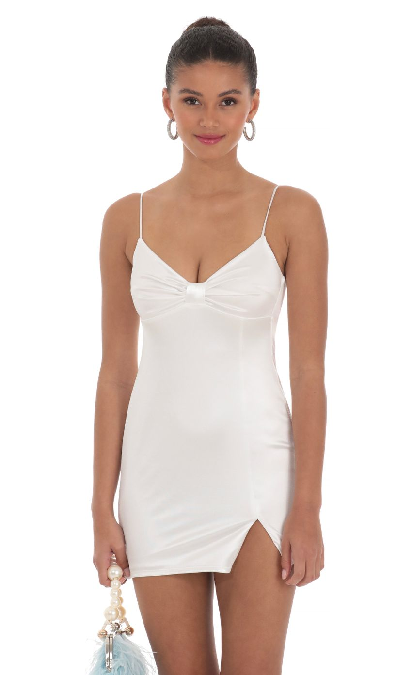 Lucy in the Sky Satin Front Bow Dress