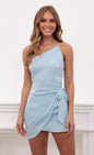 Lucy in the Sky Satin Wrap Dress