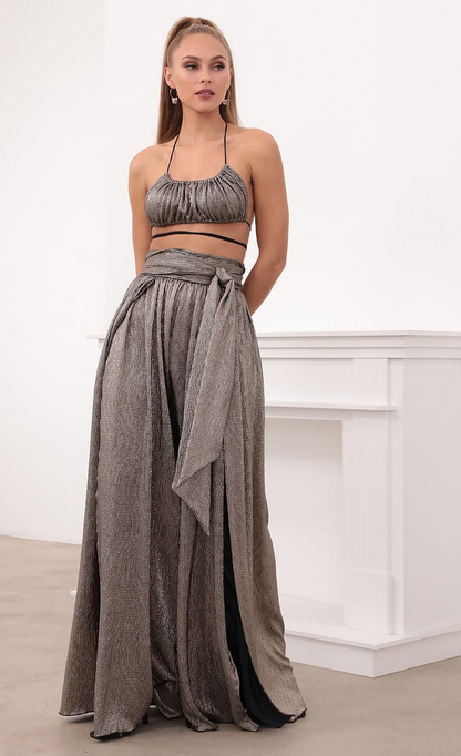Lucy in the Sky Two Piece Set in Silver