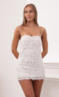 Lucy in the Sky Silver Sequin Fringe Dress