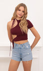 Lucy in the Sky Tied Down Crop Top