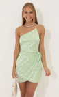 Lucy in the Sky Satin Wrap Dress
