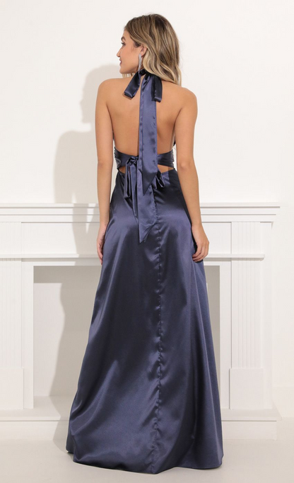 Lucy in the Sky Maxi Satin Dress