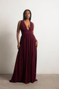 Tobi Everlasting Moment Plunging High Slit Maxi Dress