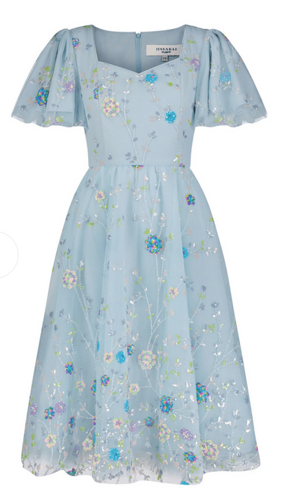 JessaKae Shimmer Dress - Blue