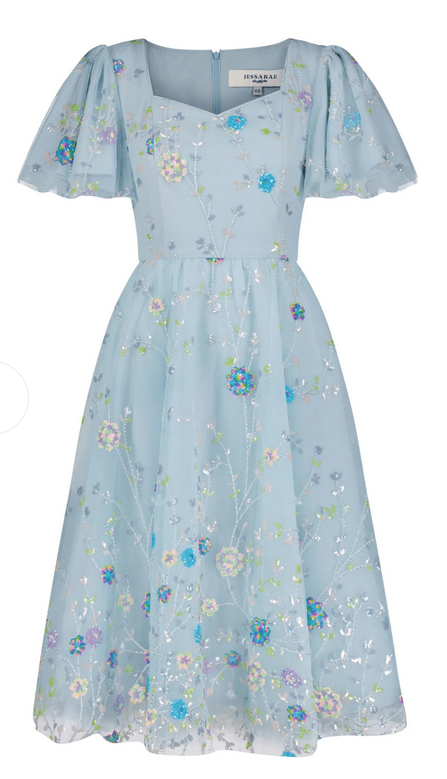 JessaKae Shimmer Dress - Blue