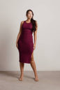 Tobi Katara Ribbed Open Back Midi Dress x2