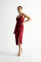 Tobi Emma Satin Cowl Neck Midi Dress