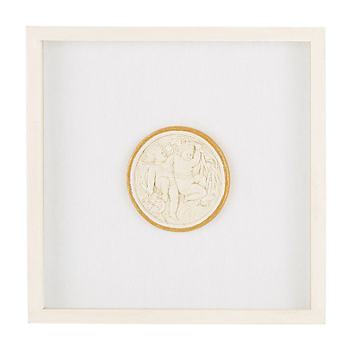 Ballard Designs Valenti Framed Intaglio Art - Natural