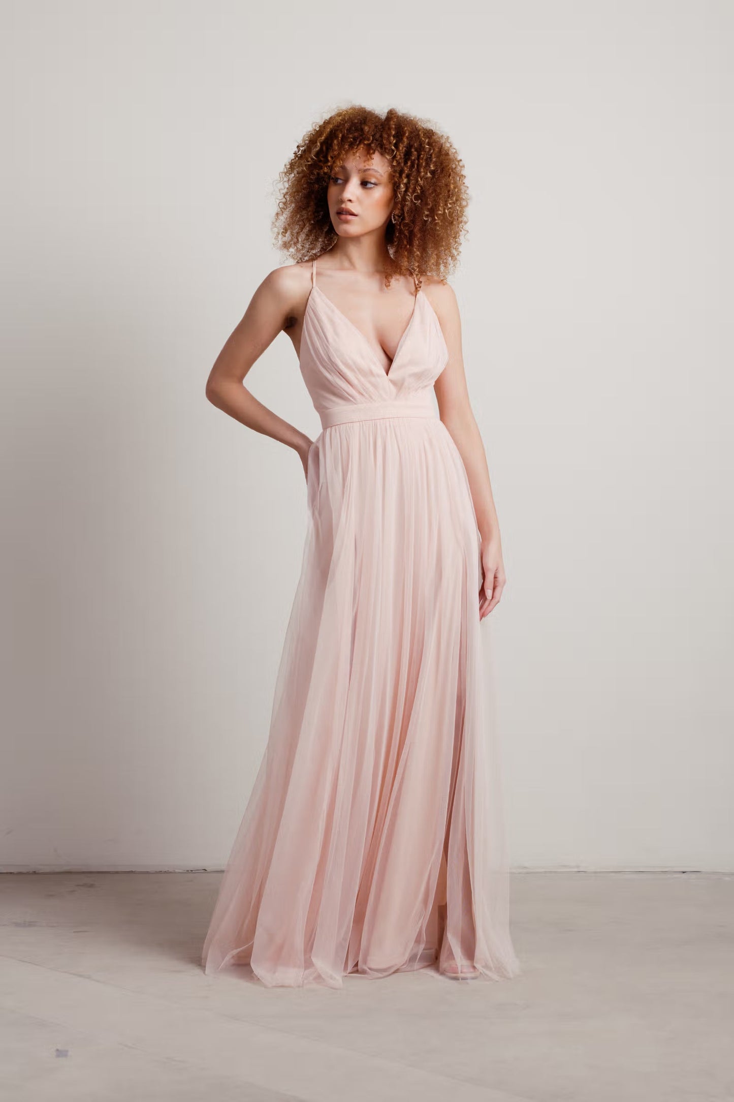 Tobi Night To Remember Chiffon Double High Slit Maxi Dress