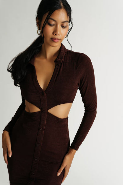 Tobi Real Feelings Cutout Bodycon Midi Dress