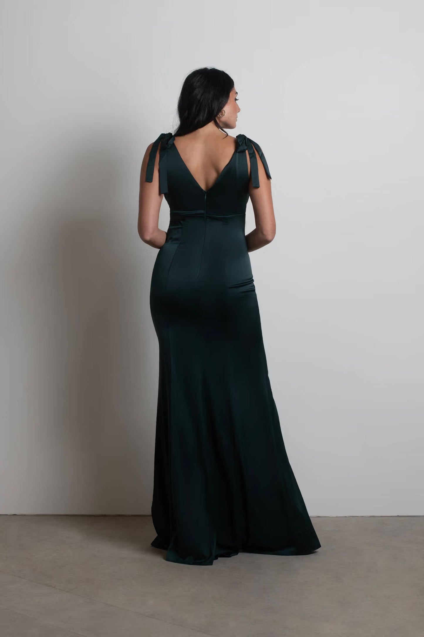 Tobi Priscella Satin Tie Strap Maxi Dress