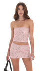 Lucy in the Sky Sequin Strapless Two Piece Set