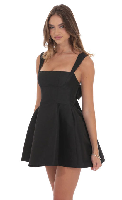 Lucy In The Sky Fit and Flare Dress in Black