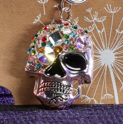 Cracker Barrel Bling Skull Keychain