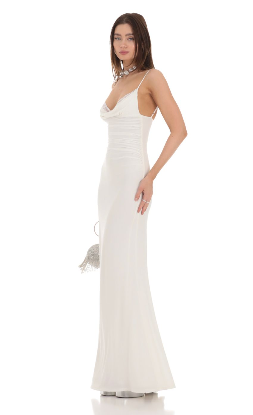 Lucy in the Sky Cowl Neck Mermaid Maxi Dress