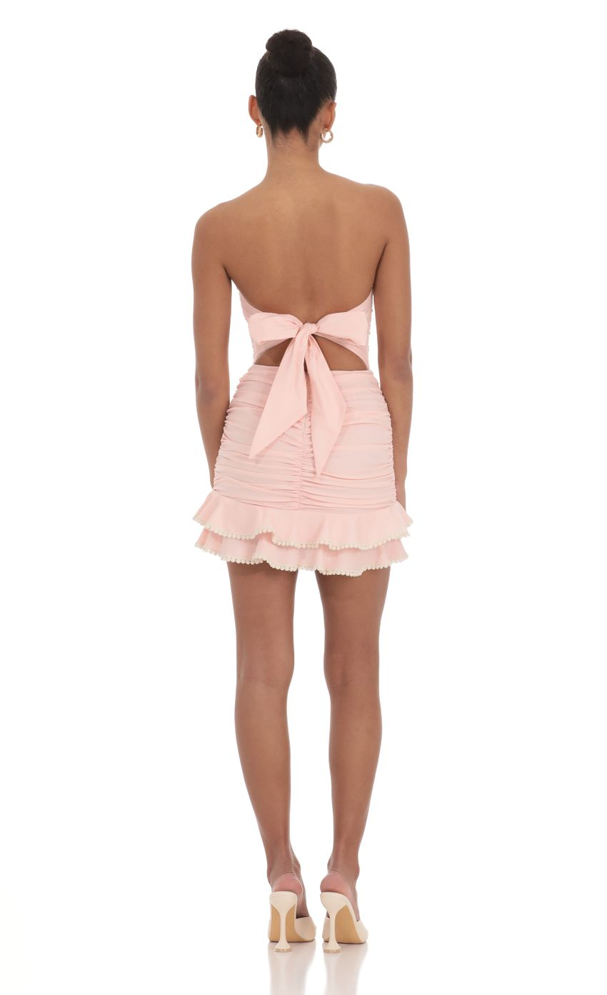 Lucy in the Sky Strapless Ruched Bodycon Dress