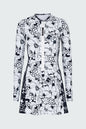 Watskin Sunwear Lou Dress in Black and White Floral