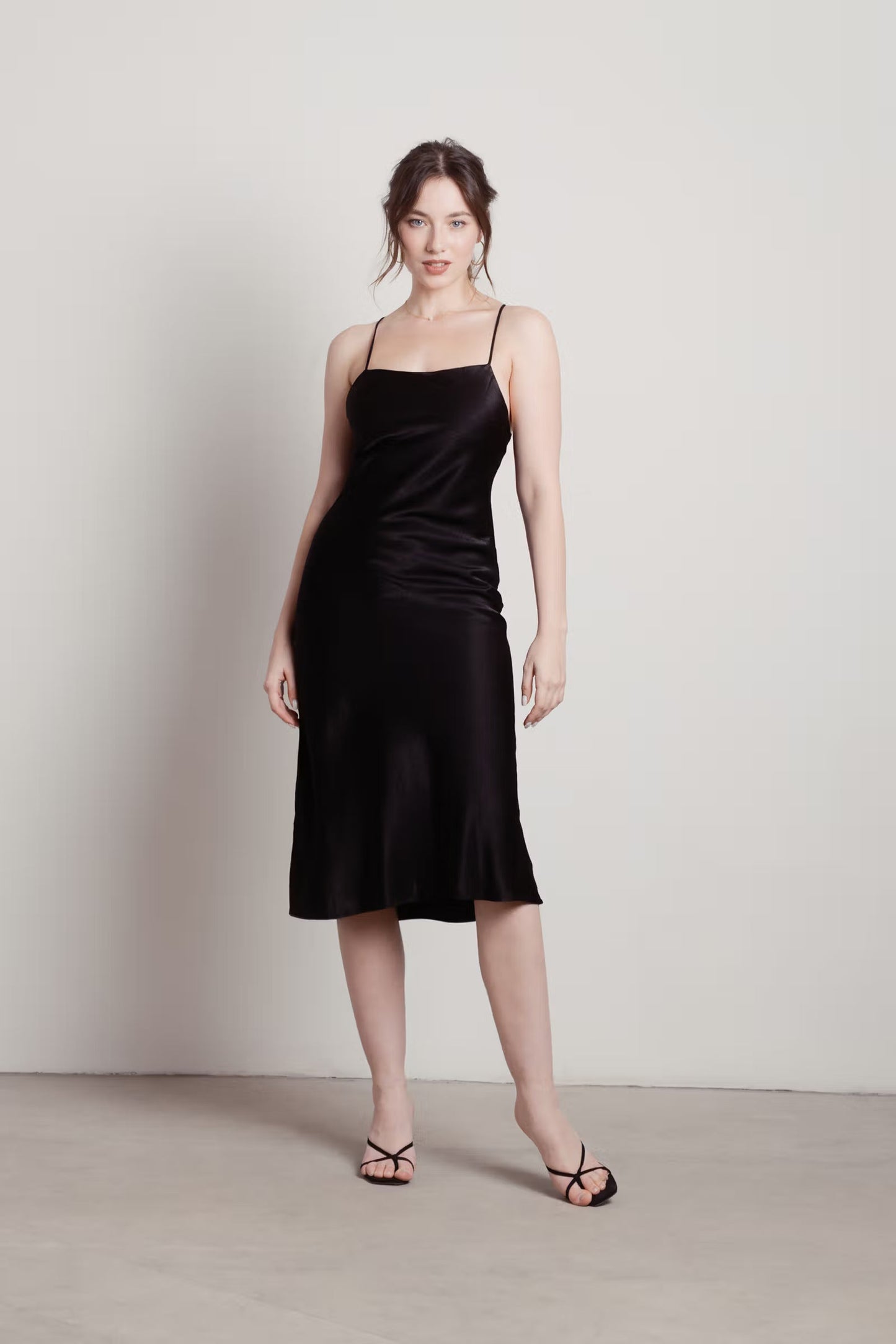 Tobi Liora Satin Cross Back Midi Dress x2