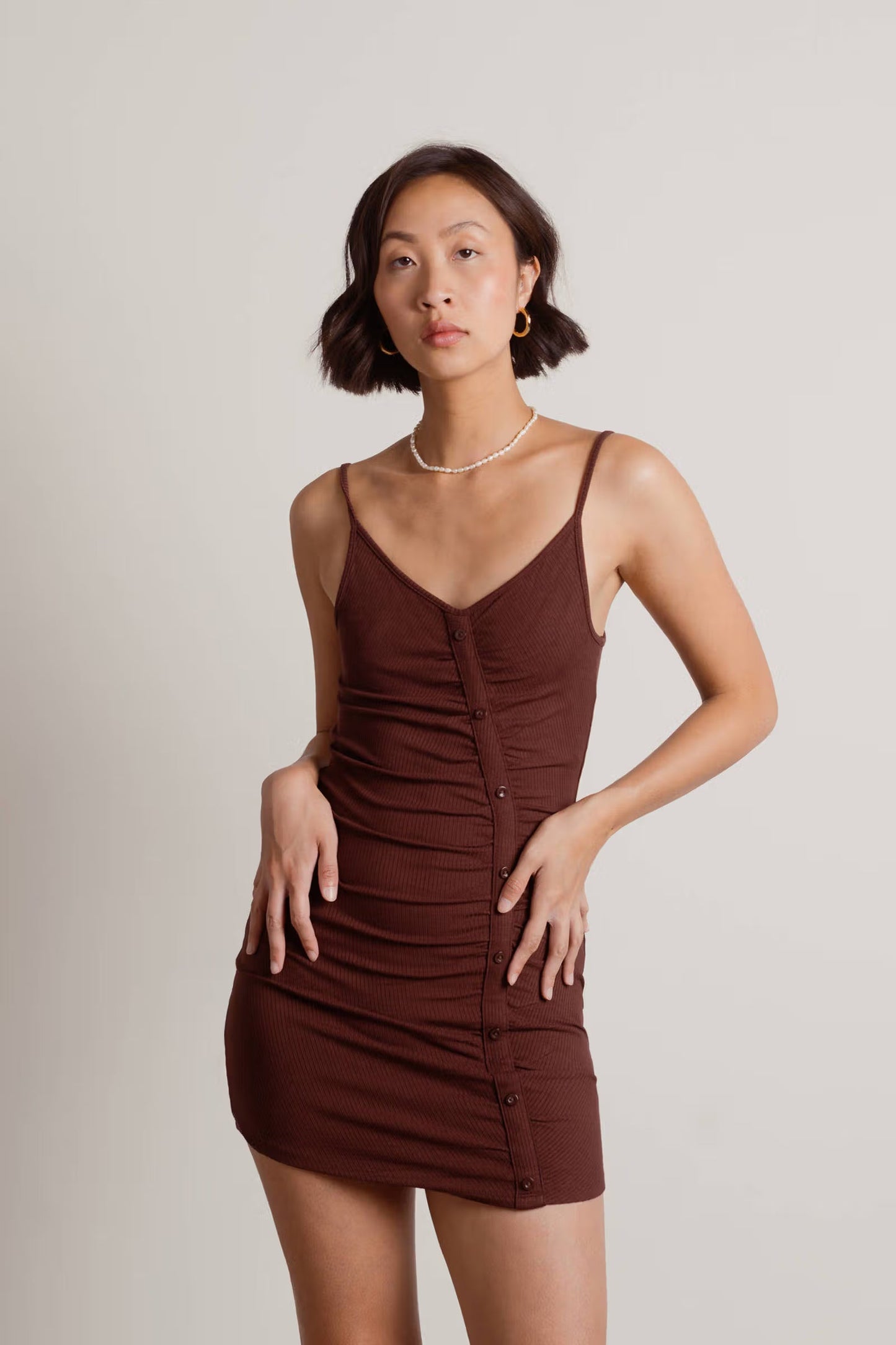 Tobi Alina Ruched Bodycon Mini Dress x2