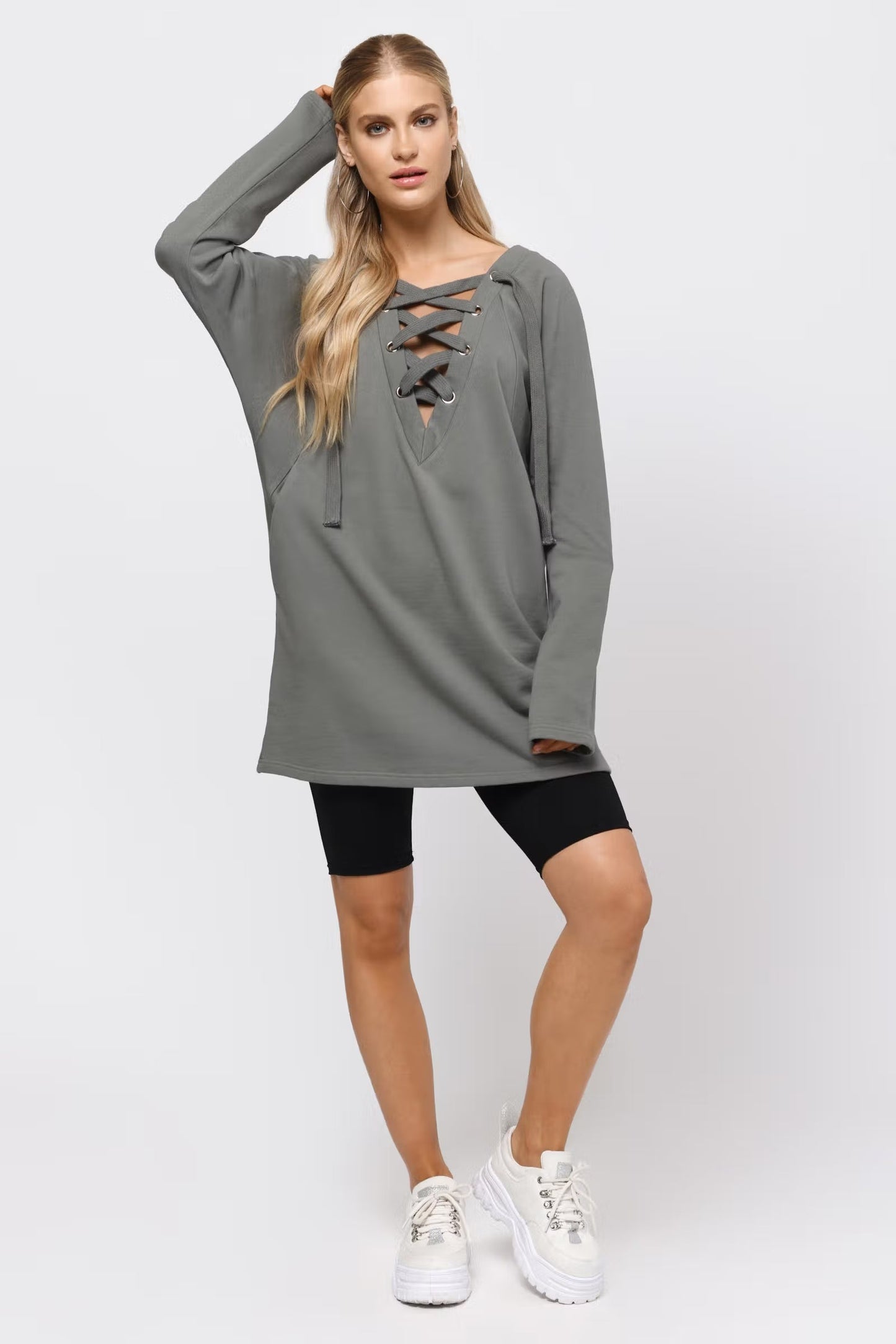 Tobi Sophia Lace Up Mini Dress x2