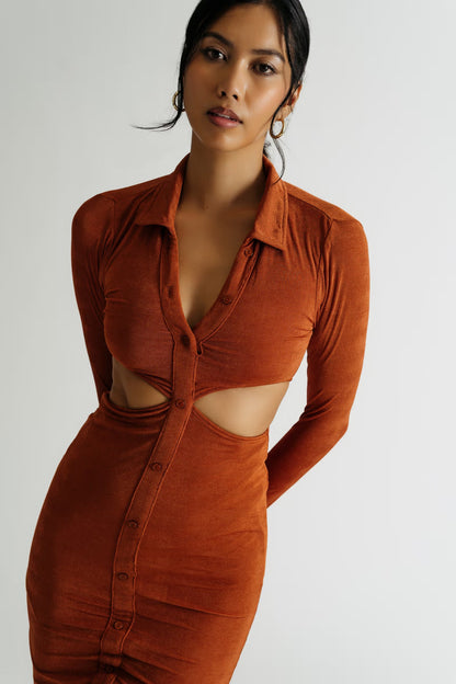 Tobi Real Feelings Cutout Bodycon Midi Dress