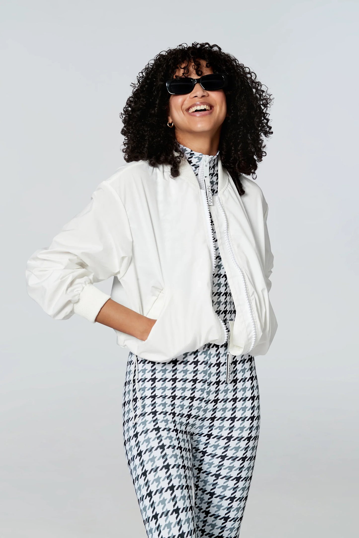 Watskin Sunwear Macy Bomber Jacket in White