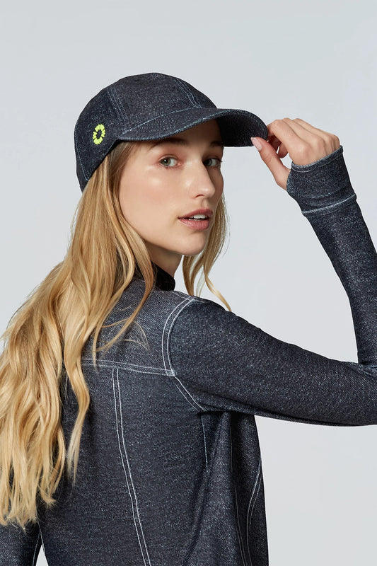 Watskin Sunwear Billie Baseball Hat in Black Denim