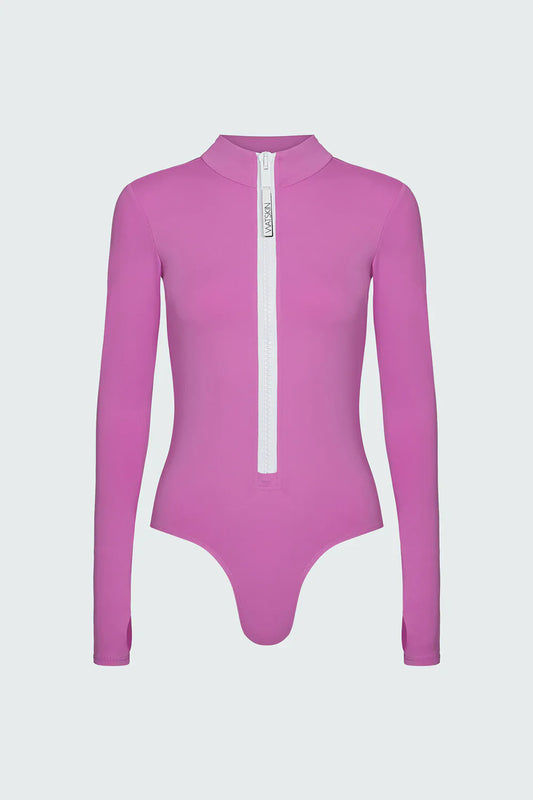 Watskin Sunwear Ryann Bodysuit in Wineberry