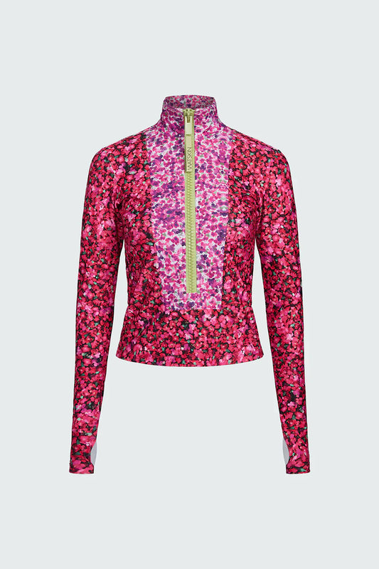 Watskin Sunwear Mia 1/2 Zip Pullover in Mini Floral