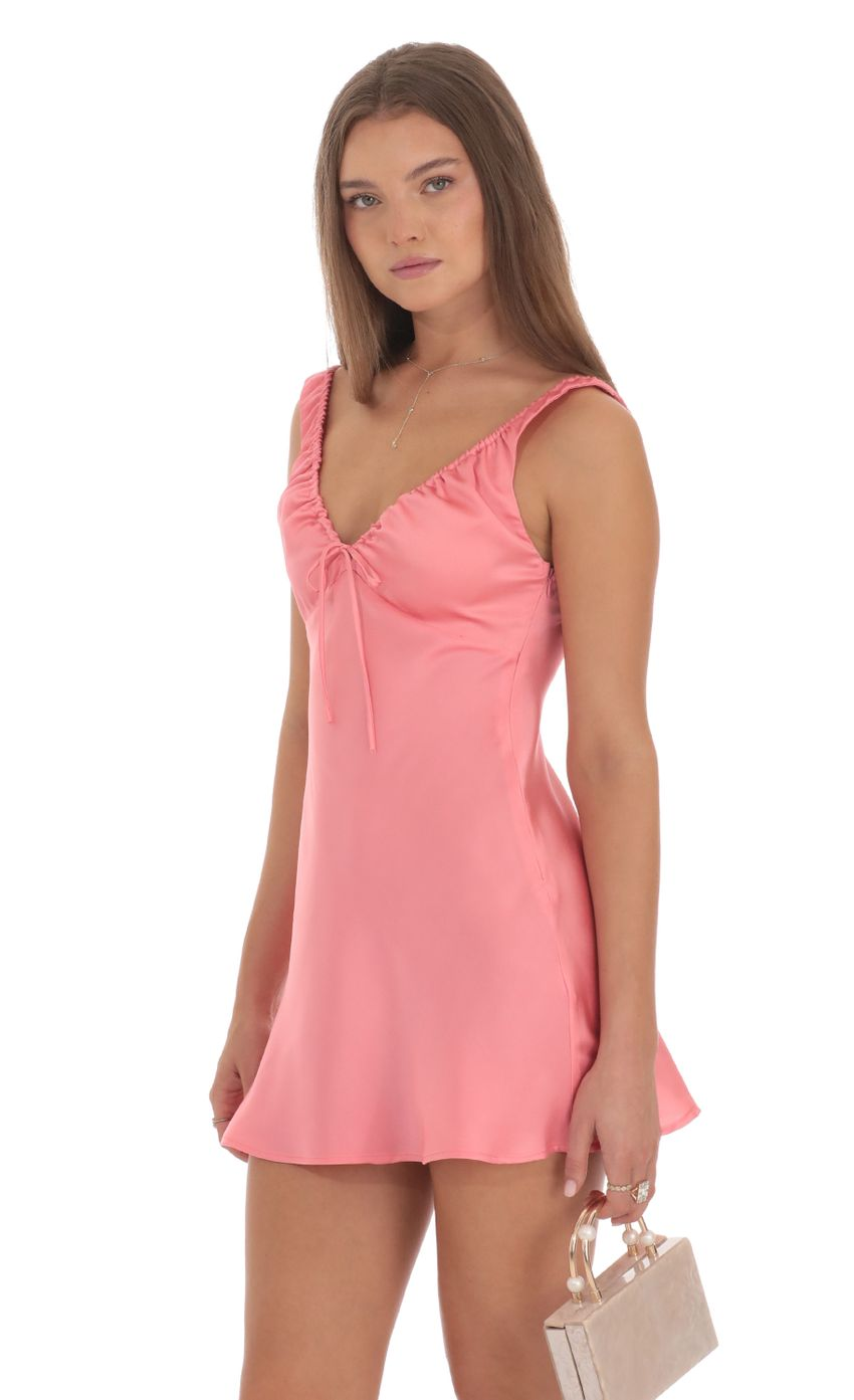 Lucy in the Sky Satin V-Neck Dress