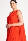 ELOQUII Dramatic Ruffle Gown - Bright Orange